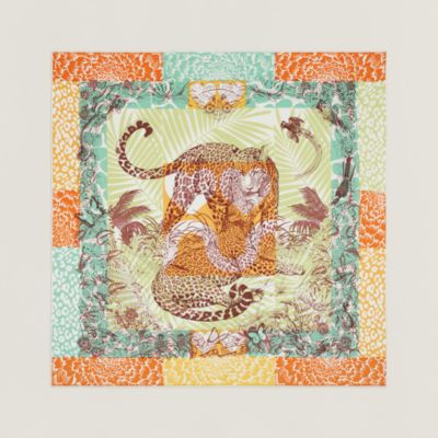 Jungle Love stamped scarf 70 | Hermès Canada